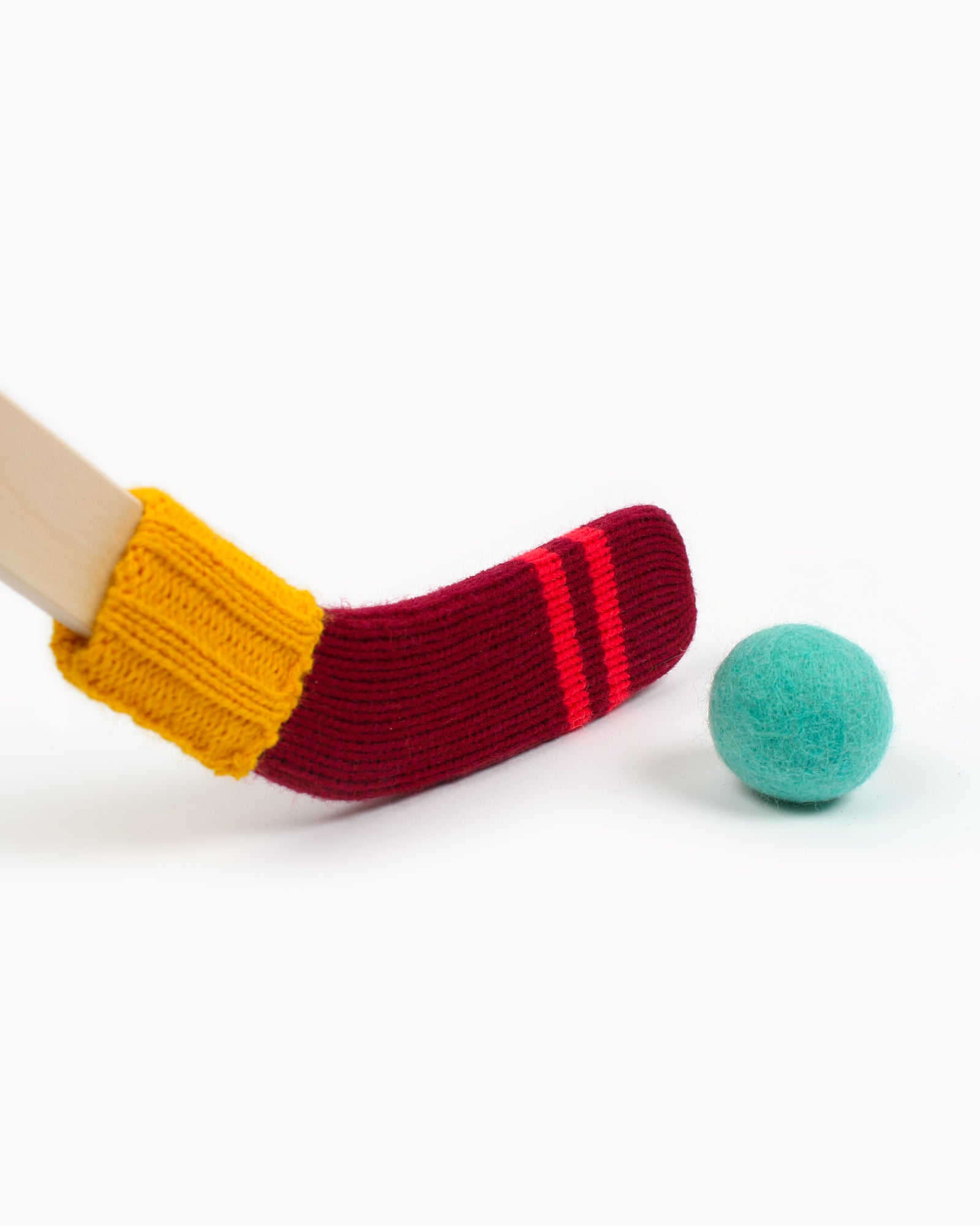Bâton de hockey ― rouge et jaune