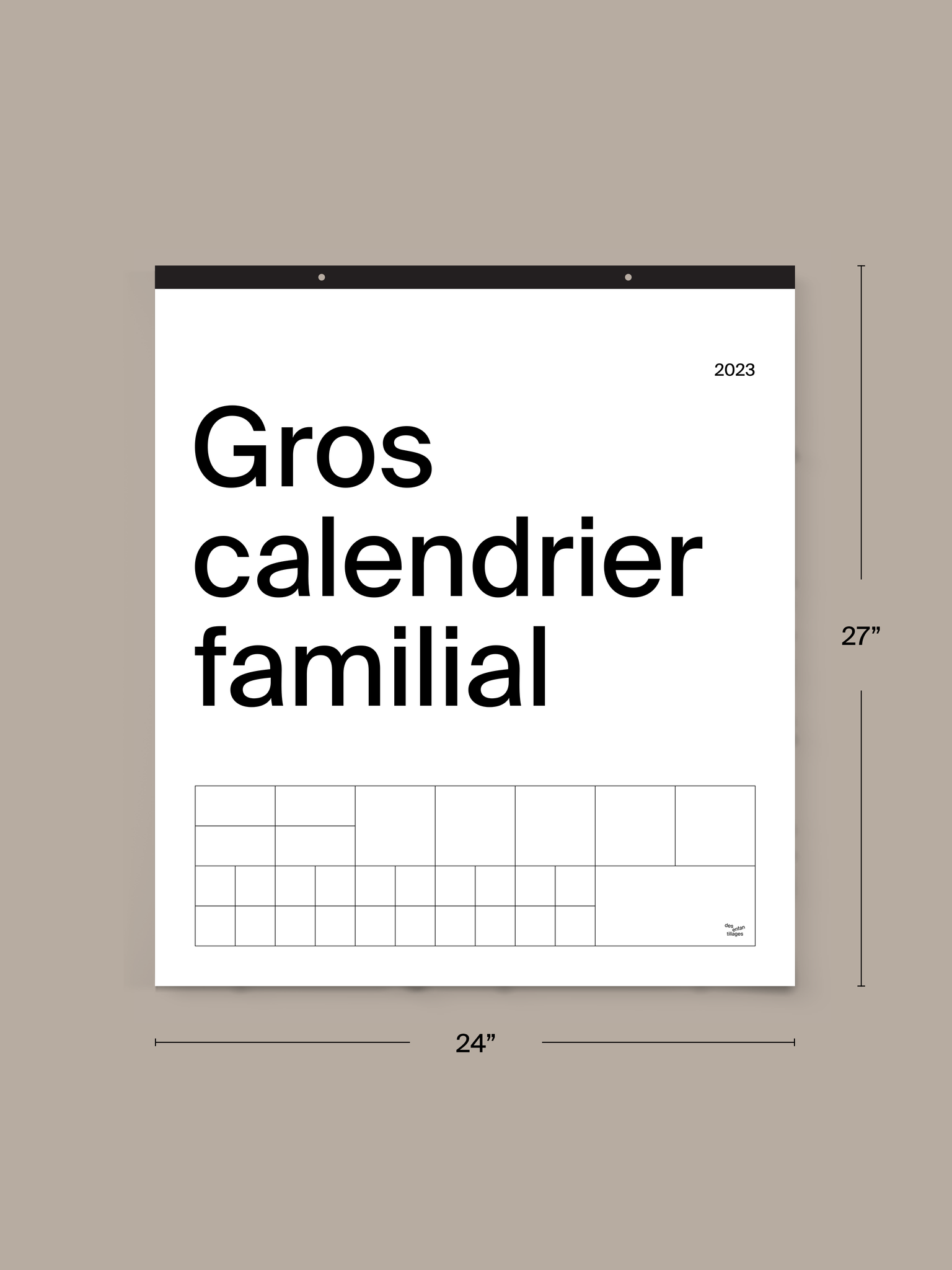 Gros calendrier familial — 2023